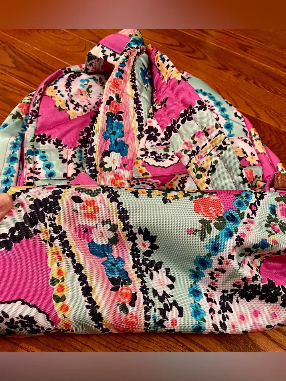 Vera Bradley  Wildflower Paisley Floral Print Backpack with Multicolor Accent